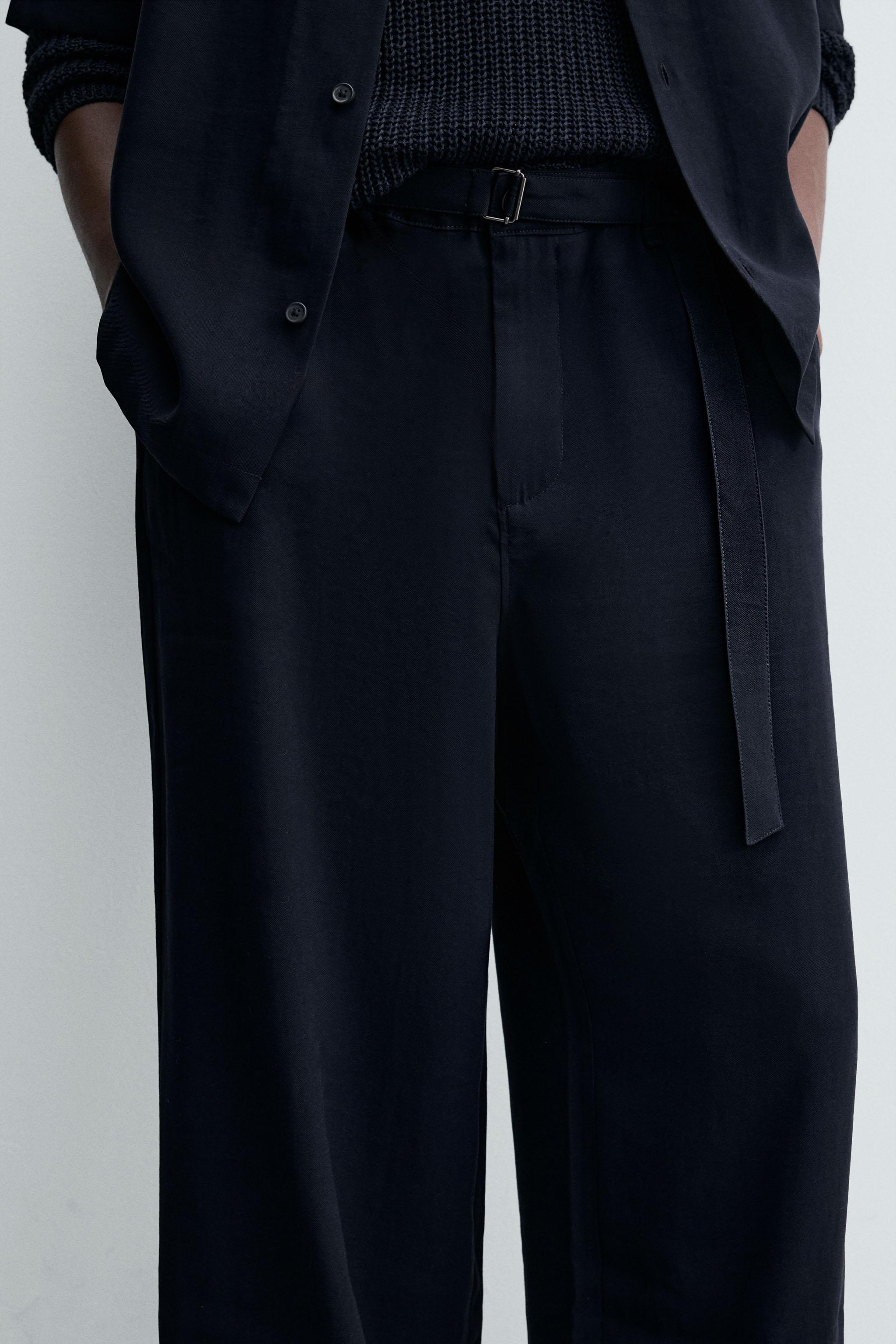 PANTALON COUPE DÉCONTRACTÉE CEINTURE
